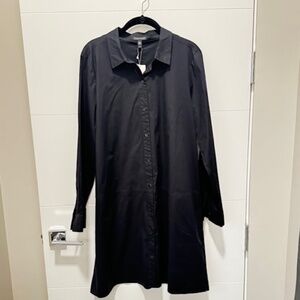 Eileen Fisher Cotton Button Up Dress M